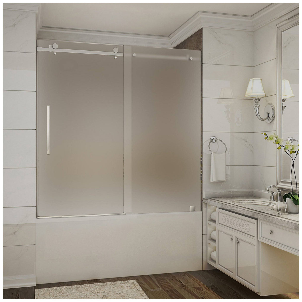 Single Sliding Frameless Tub Door R419