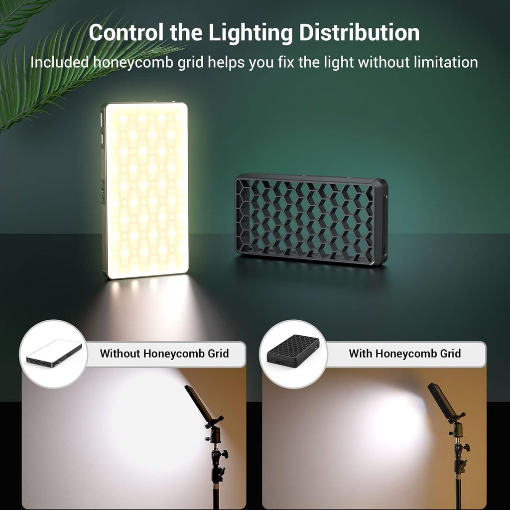 RGBWW Video Light with 3800mAh Battery, CRI 95+, Aluminum Body L232972