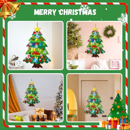 Felt Christmas Tree with 34 Ornaments O465792