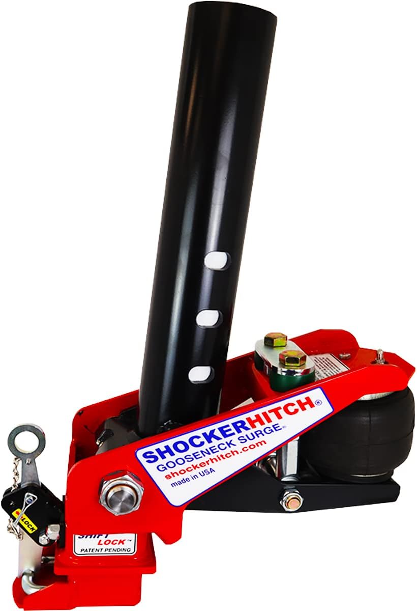Gooseneck Air Hitch & Coupler, Round 4" Angled Pin 30K Coupler 9" Offset V62466
