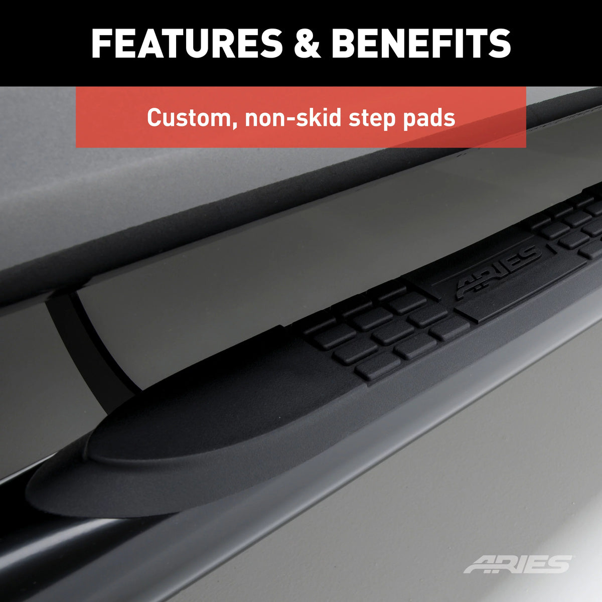 3-Inch Round Black Steel Nerf Bars A463