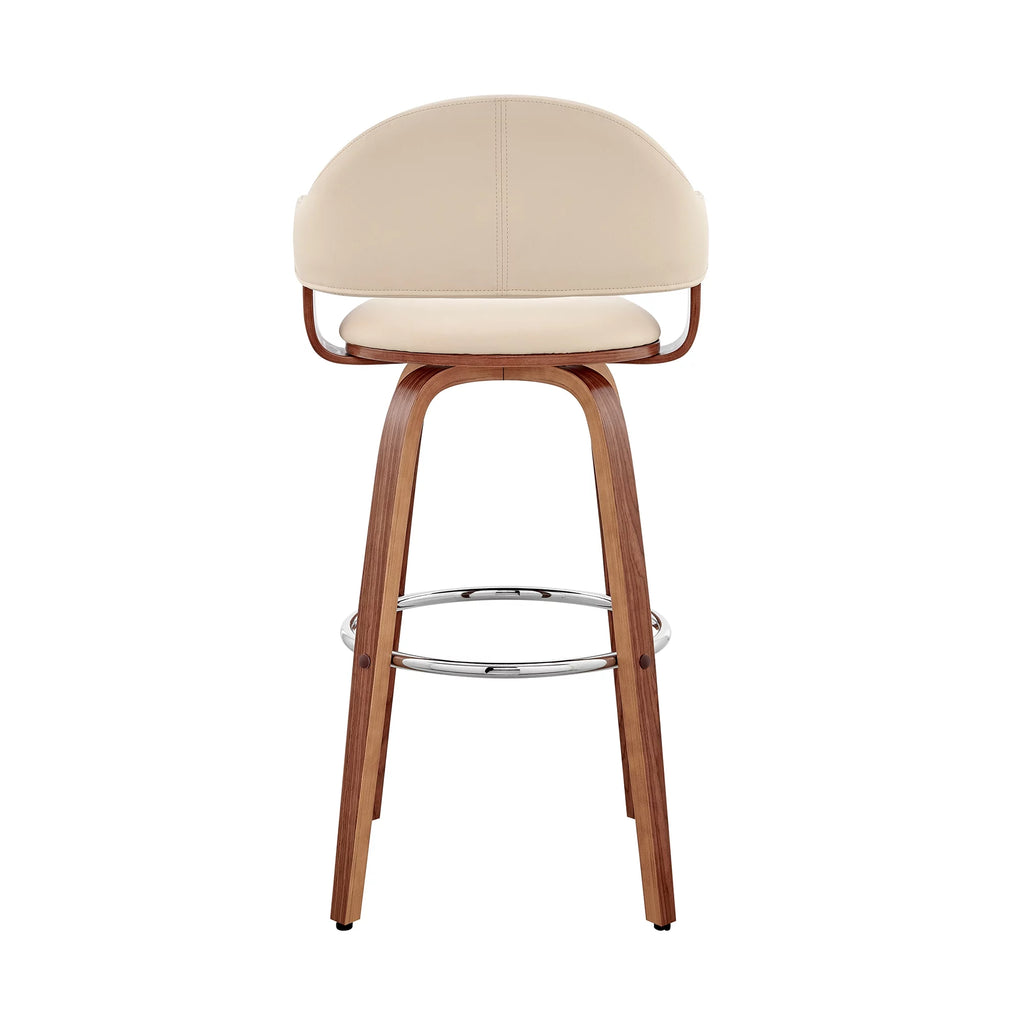 26" Faux Leather & Wood Counter Stool A7538