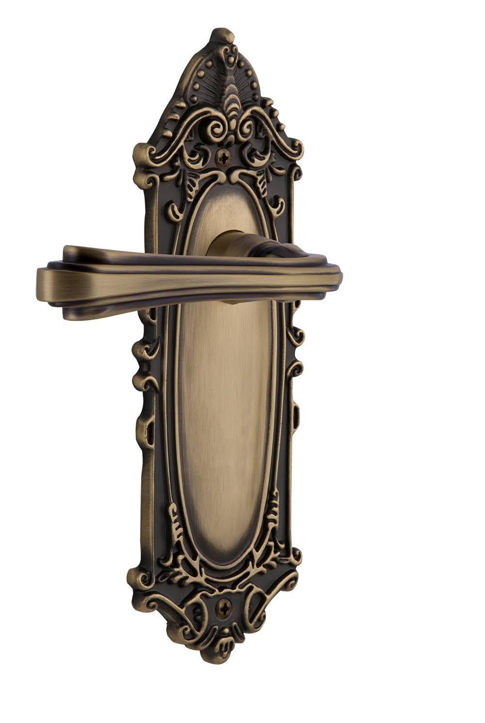 Antique Brass Privacy Door Lever Set N357