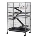 50” 4 Tier Steel Plastic Small Animal Pet Cage Kit with Wheels A75179