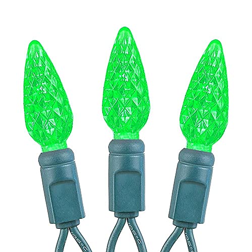 24 Feet 70 LED Purple/Lime Green Outdoor Halloween String Lights on Black Wire A79629