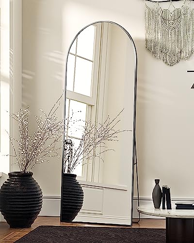 Arched Full Length Mirror 76"x34" Black R731224