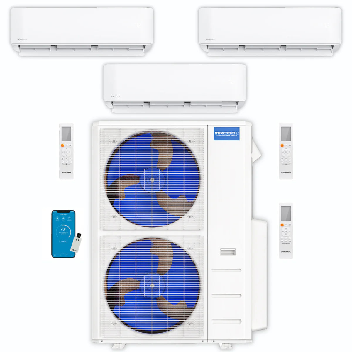 45,000 BTU 3 Zone Ductless Air Conditioner and Heat Pump U166117