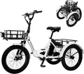 Folding Electric Tricycle 1000W 48V 20 Fat Tire 3 Wheel N343157