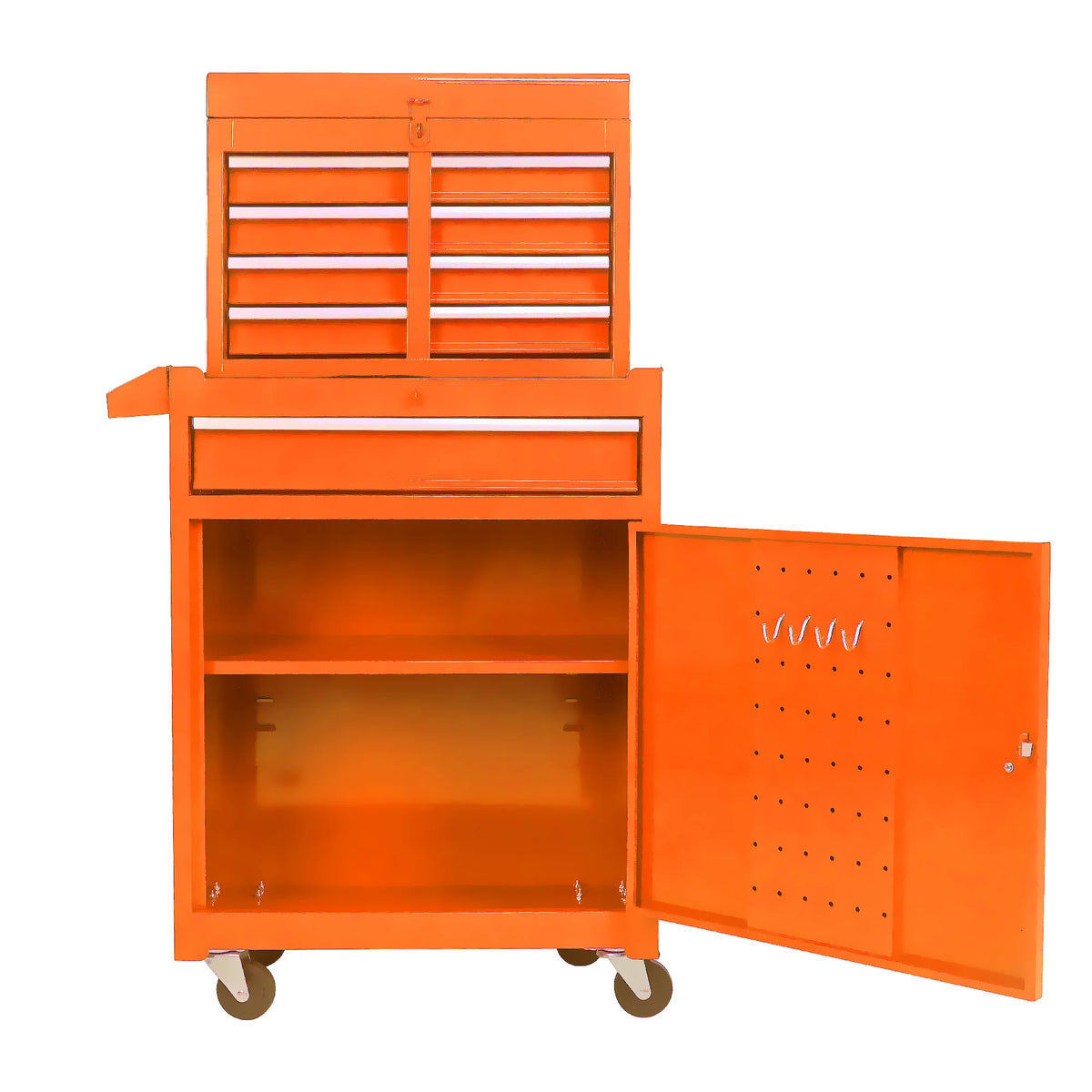 Black 4 Drawer Stainless Steel Rolling Tool Chest and Cabinet N989