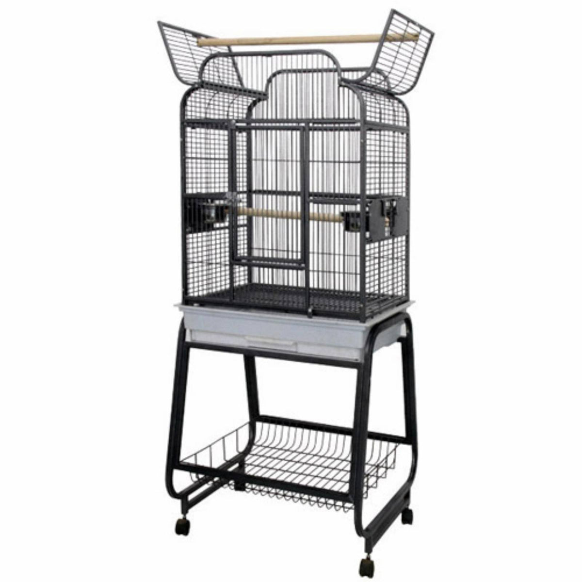 Black Open Victorian Top with Plastic Base L158666