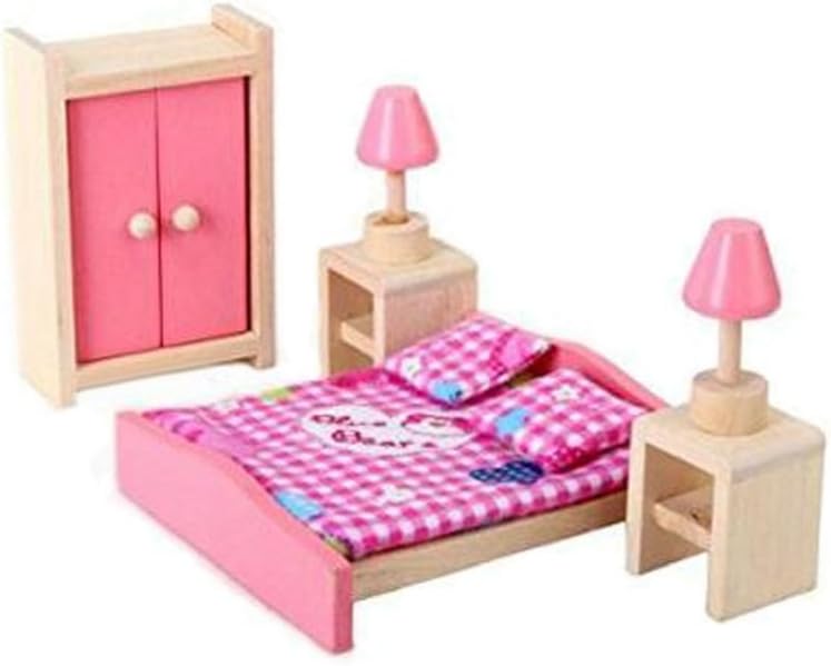 Pink Wooden Dollhouse Furniture Set G59138
