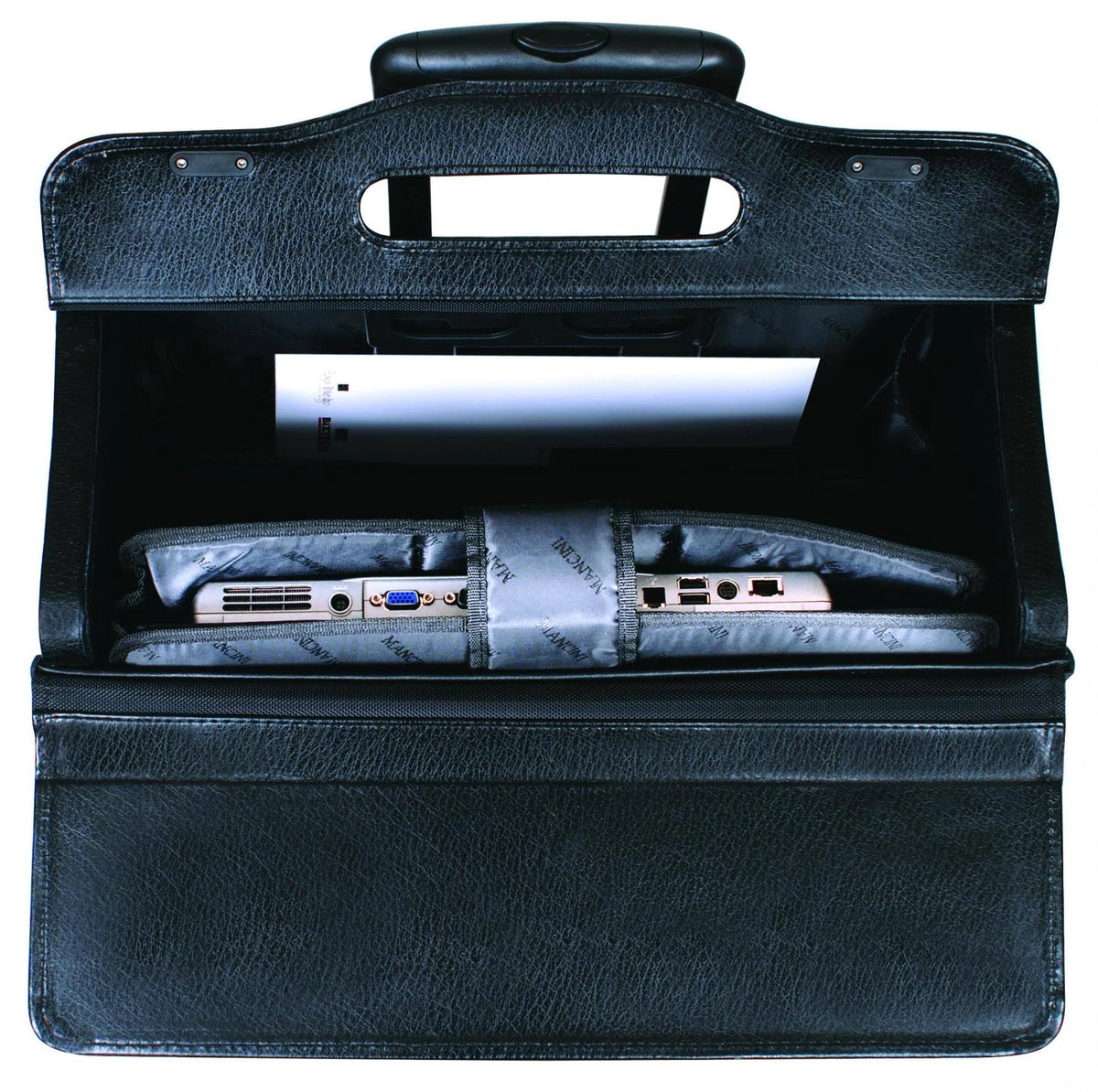 Black Wheeled Laptop Catalog Case U8670