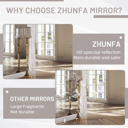 Arched Full Length Mirror with Solid Wood Frame Y914