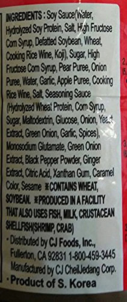 2 Packs Korean BBQ Sauce, 29.63-Ounce Bottle R38169