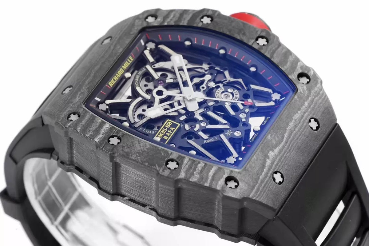 Black Bezel Red Markers Black Rubber Strap S840292