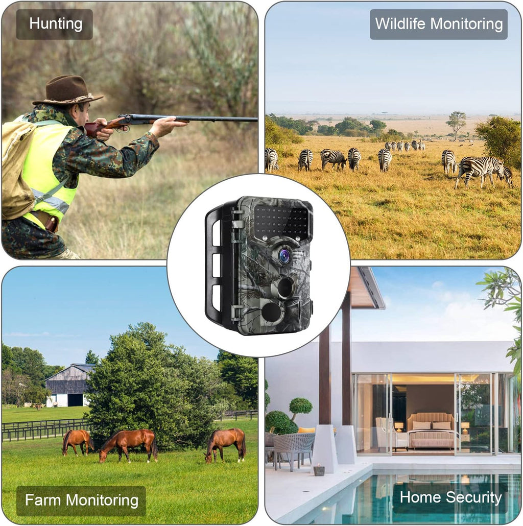 1520P 20MP Waterproof Game Camera with 80ft No Glow Motion Activated Detection C871
