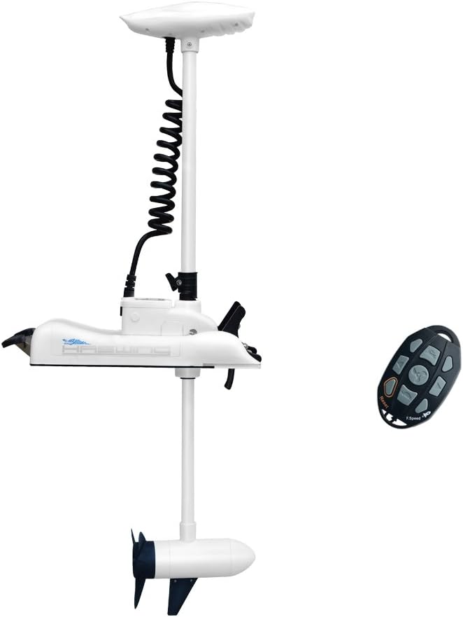 White 12V 55LBS 48" Shaft Bow Mount Electric Trolling Motor U2971