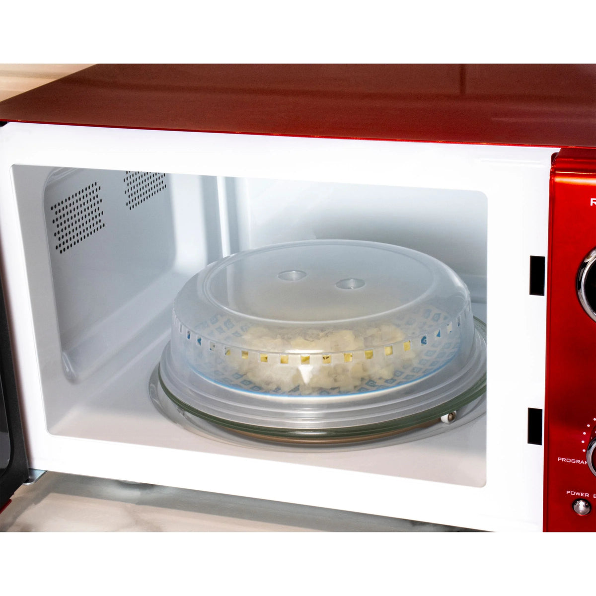 10-Inch Microwave Plate Cover with Handles & Ventilation V219177