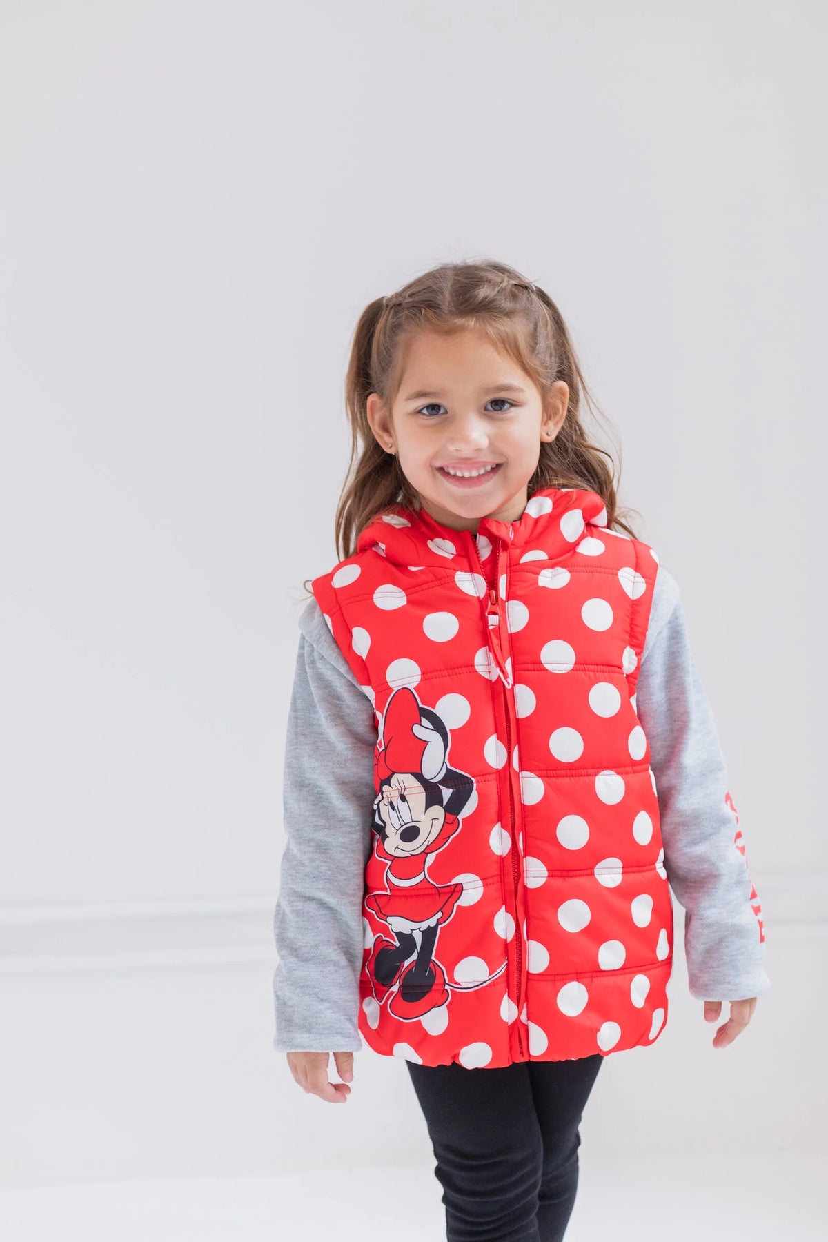 Minnie Mouse Zip Up Vest 2fer Jacket K20231