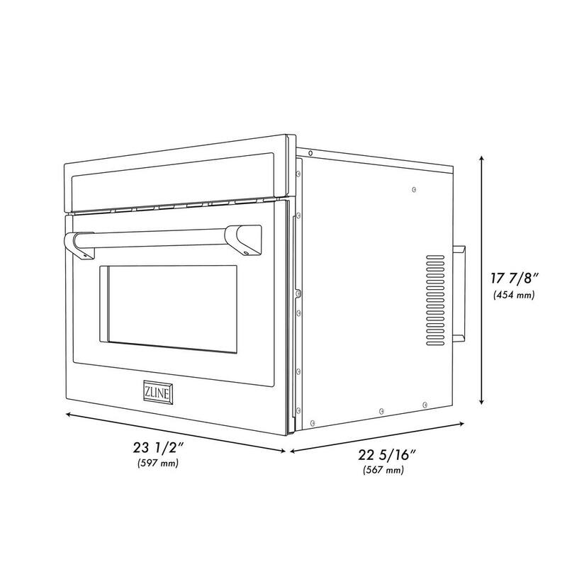 24 in. 1.6 cu. ft. Built-In Convection Microwave Oven Stainless Matte Black H30224