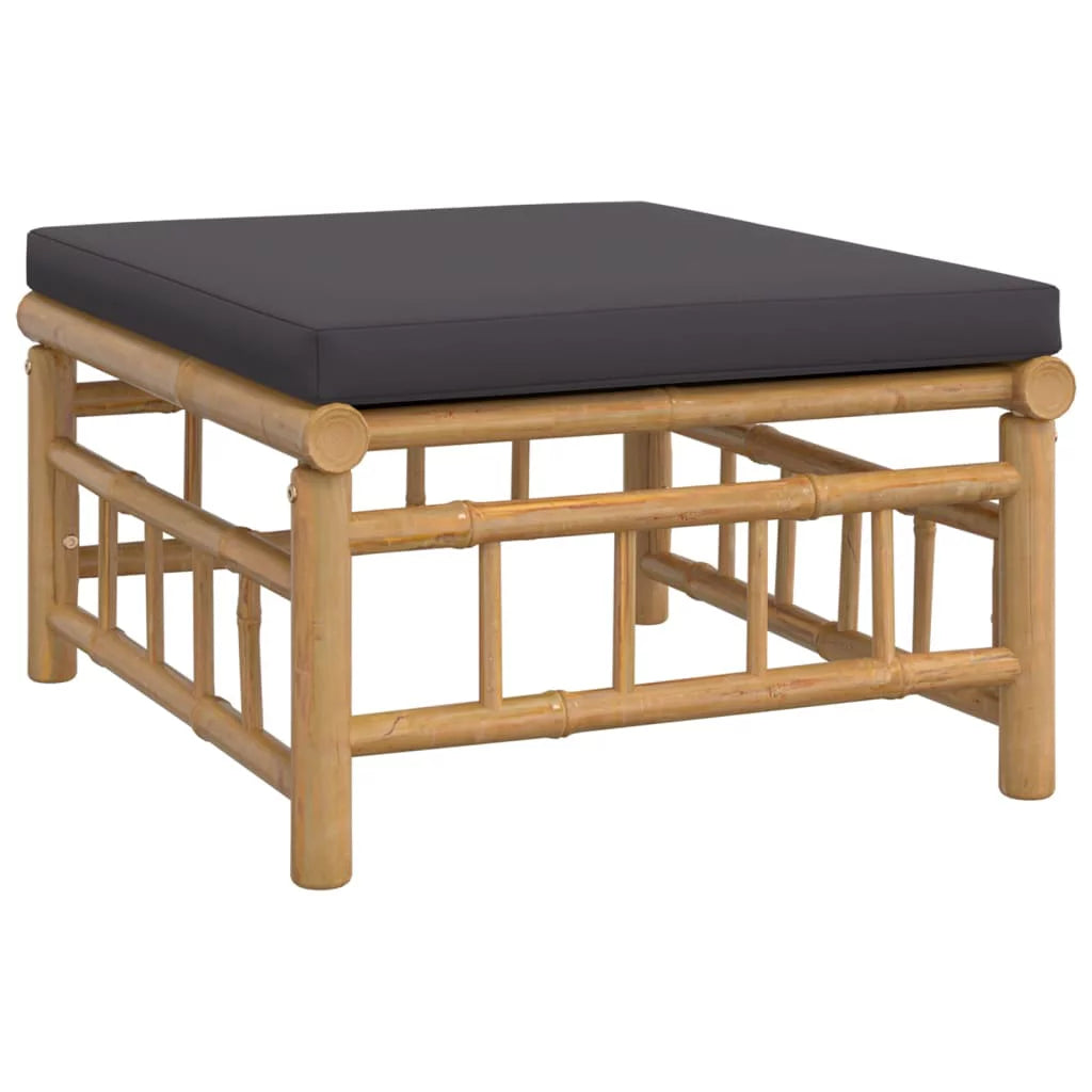7 Piece Patio Set with Dark Gray Cushions T542