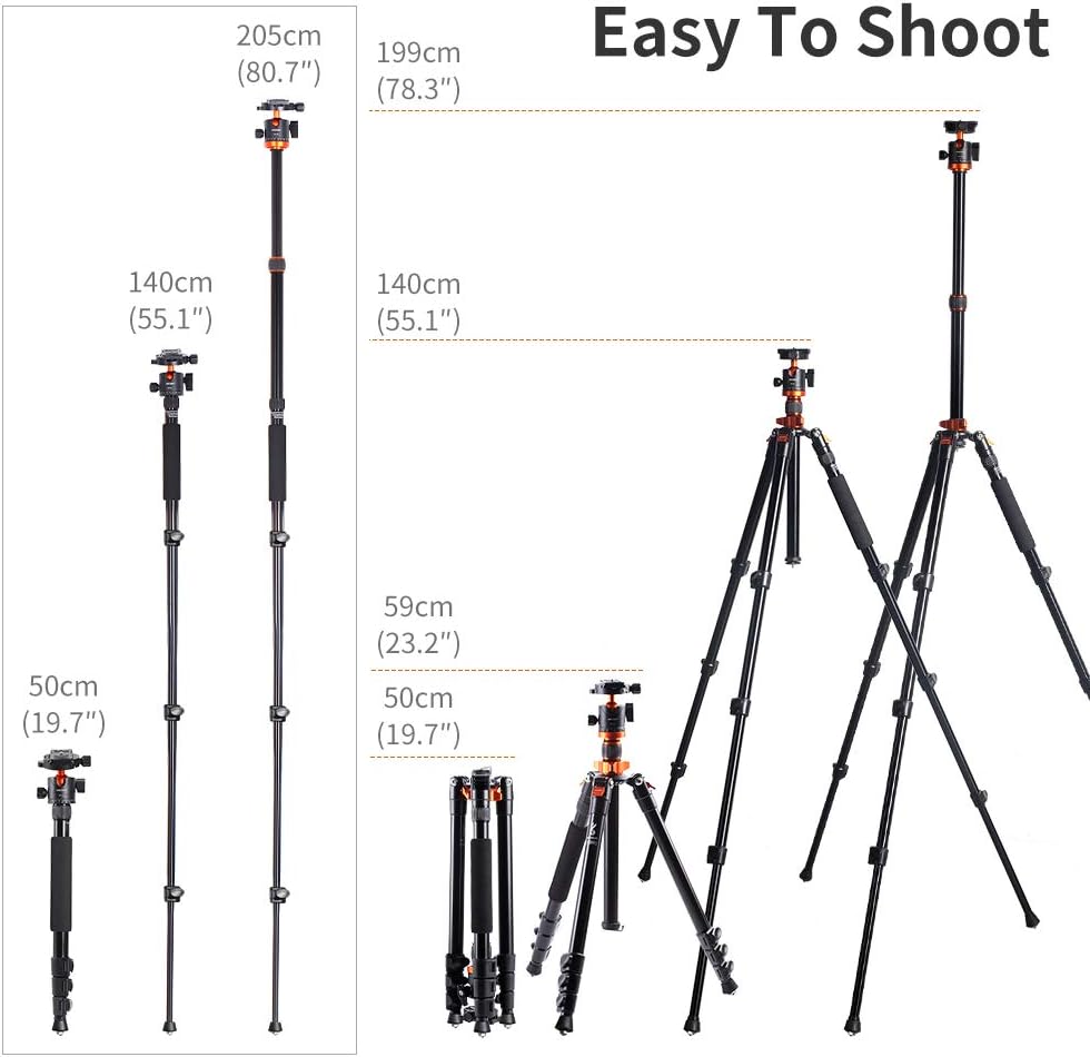78 inch Aluminum Camera Tripod with 360 Degree Ball Head Q82585