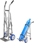 Foldable Stainless Steel Oxygen Tank Cart with Wheels I952