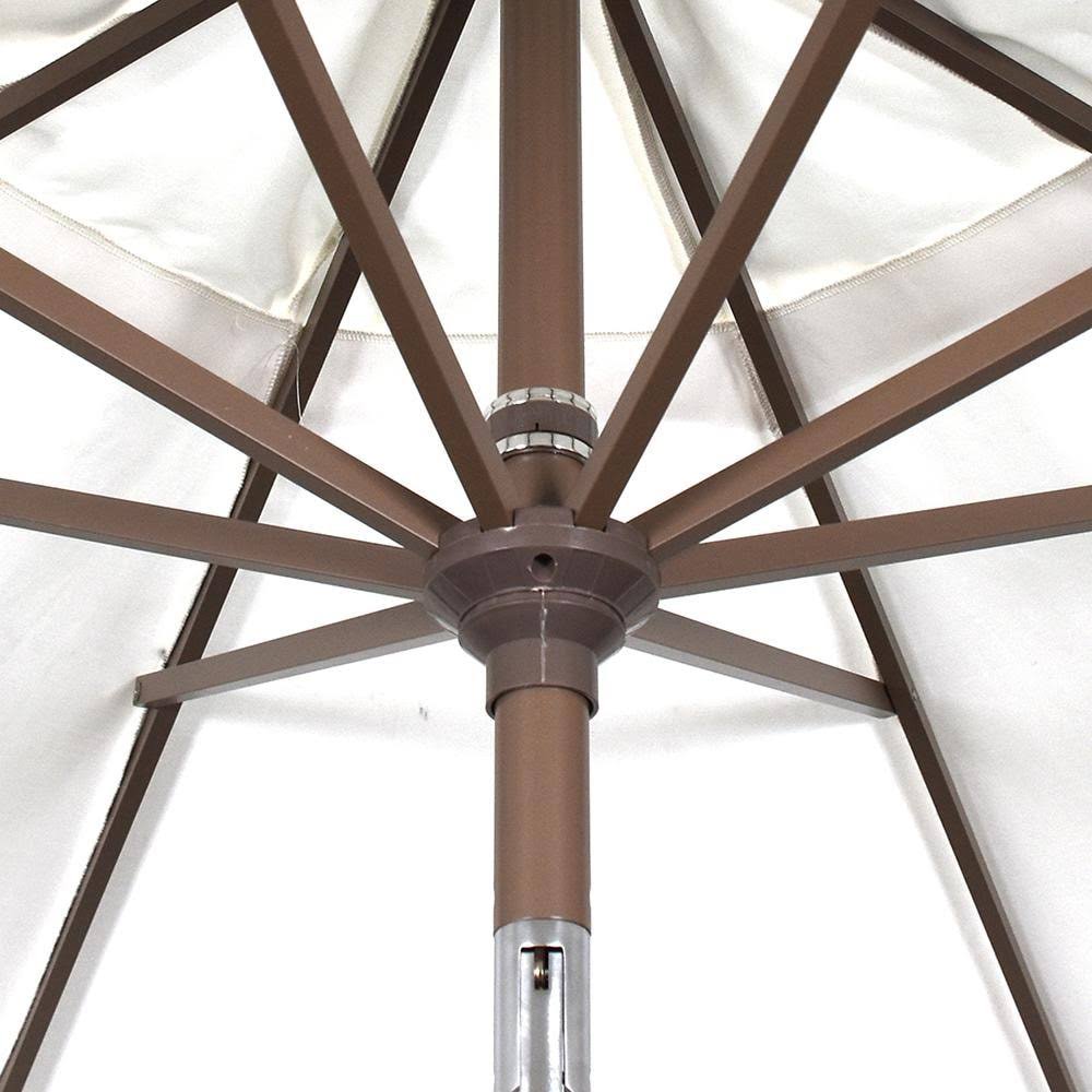 Beige 9 ft. Sunbrella Aluminum Market Umbrella H1517