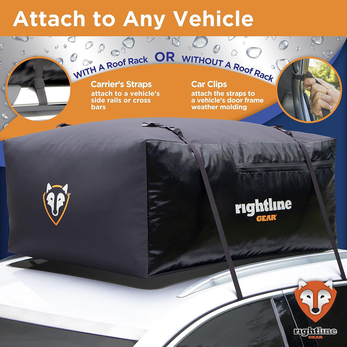15 cu ft 100% Waterproof Car Top Carrier E275852
