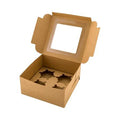Square Kraft Cupcake Window Box, 100 Count Y73972