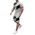 Mens Short Sets 2 Piece Outfits Summer Tracksuits Short Sleeve Tshirts and Shorts O973849