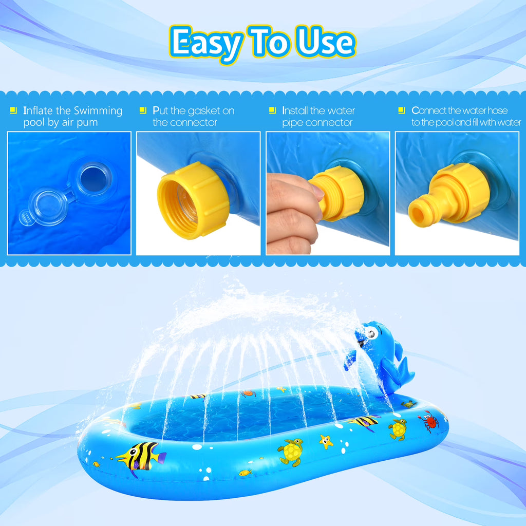 Inflatable Sprinkler Pool 170 * 101cm X388838
