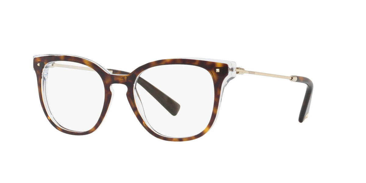 Top Havana on Crystal Eyeglasses I227