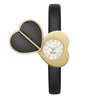 Black Leather Watch B29457