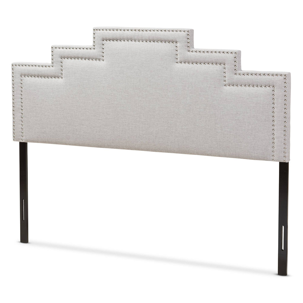 Greyish Beige Fabric King Size Headboard Q511