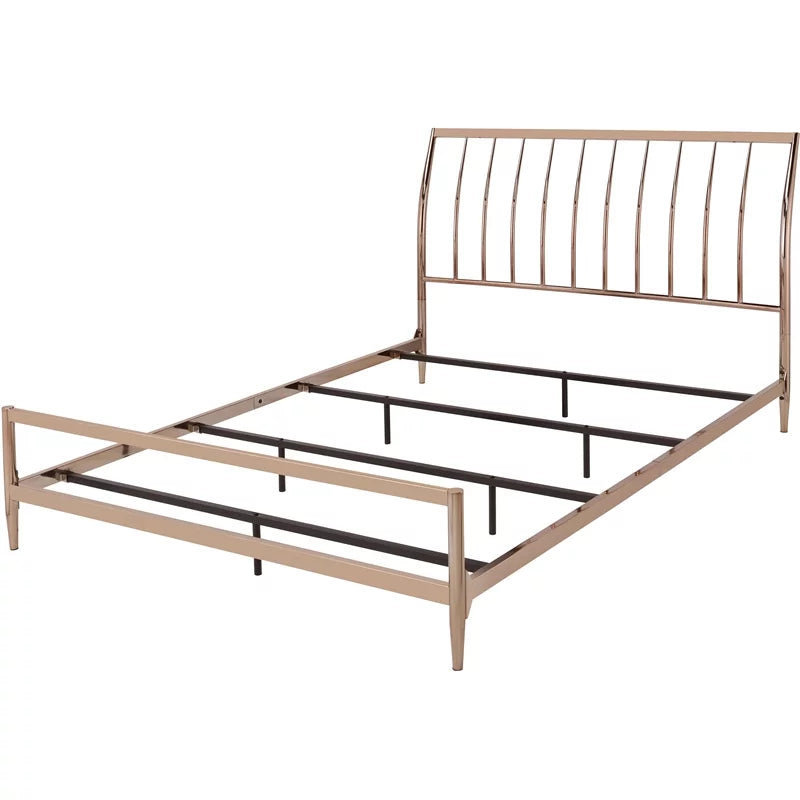 Contemporary Queen Metal Frame Sleigh Bed P665980