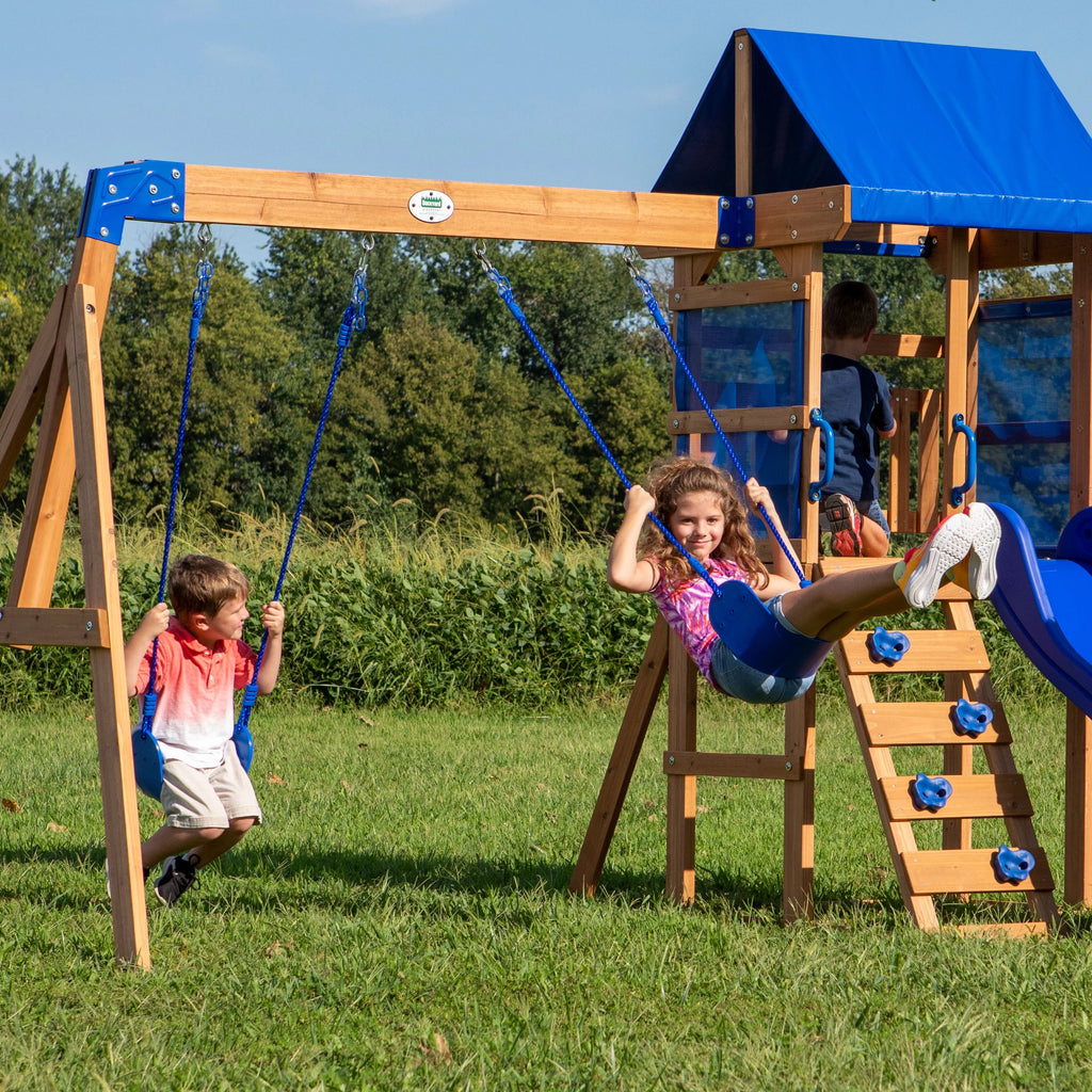 Wooden Cedar Swing Set A7581