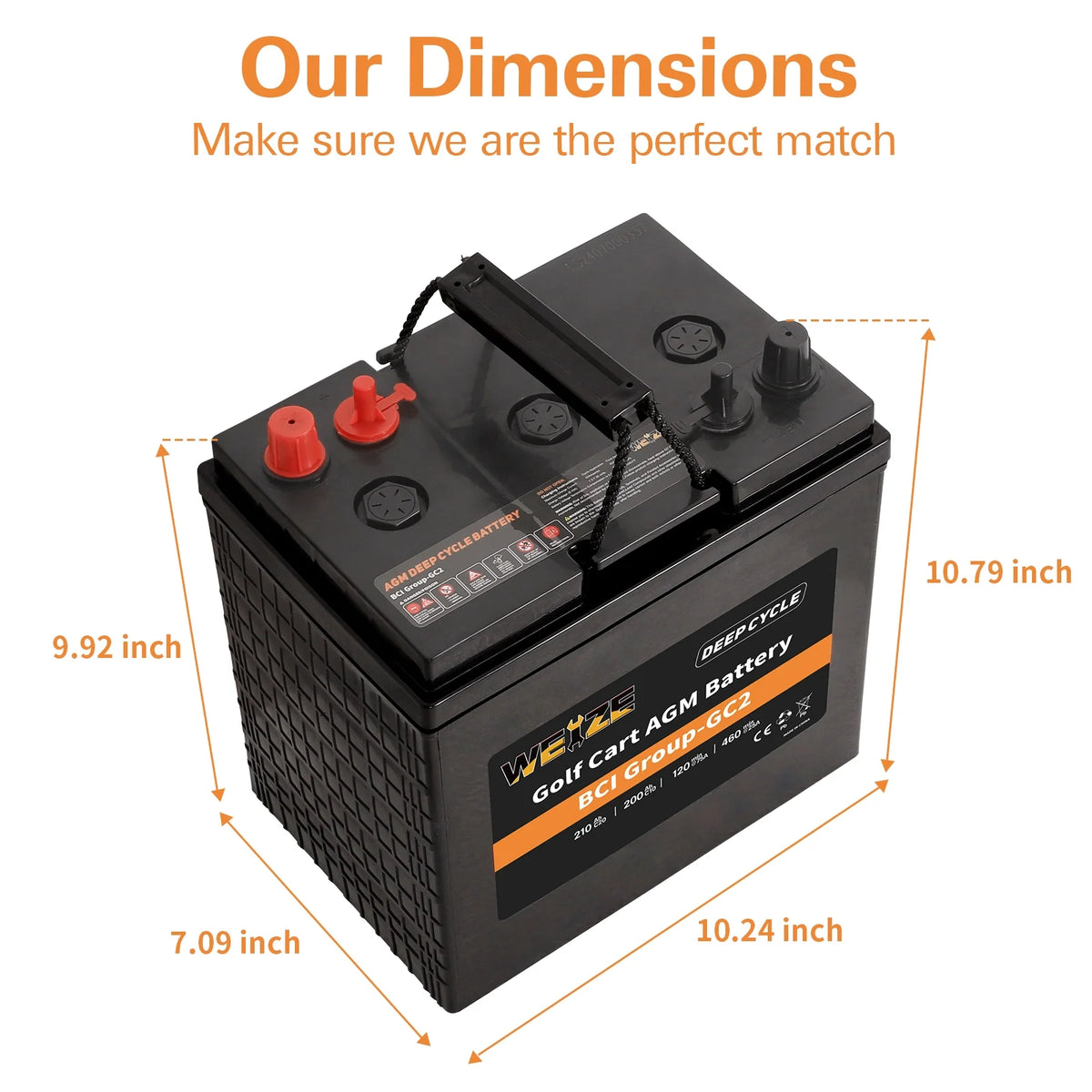 6V 210ah Deep Cycle AGM Battery T69031