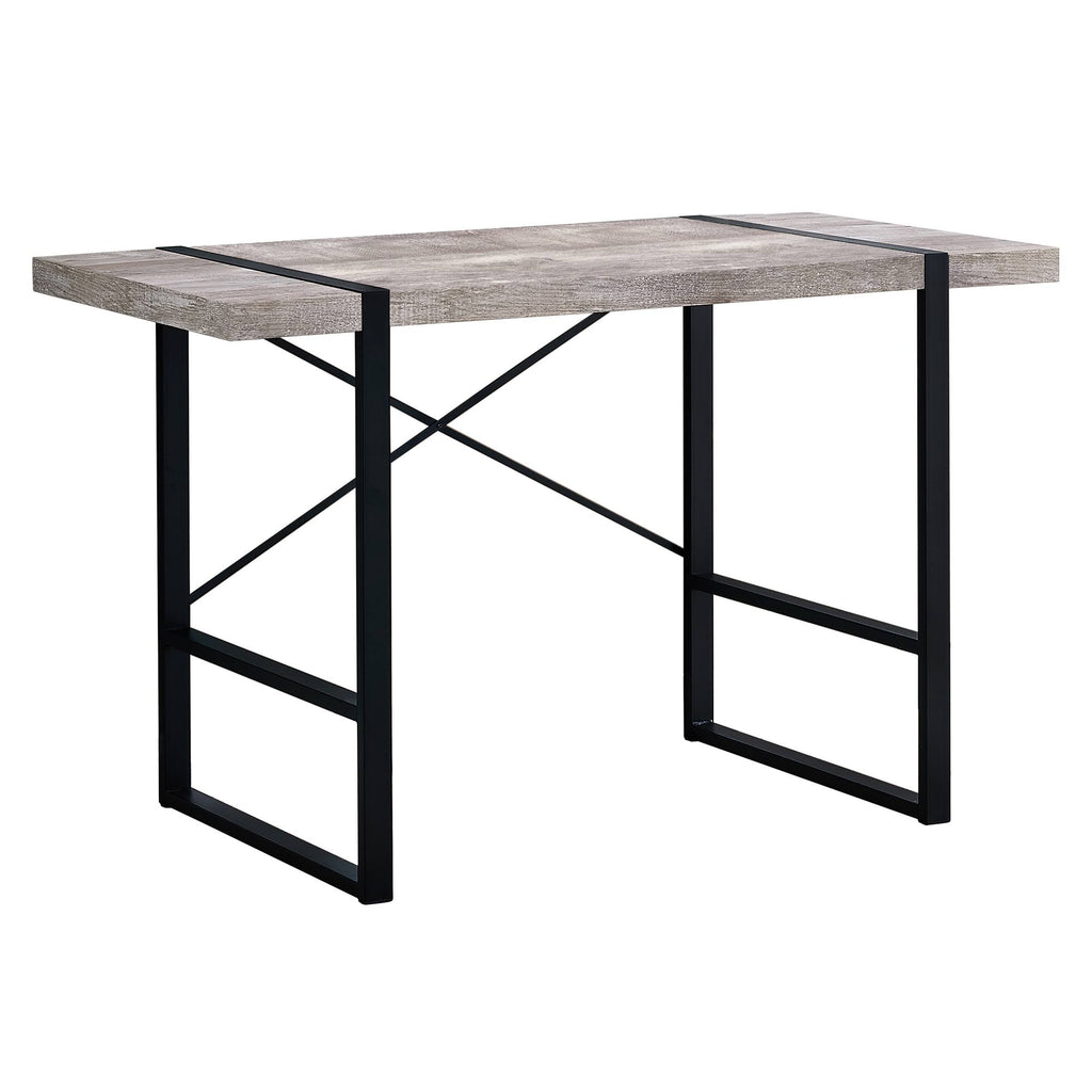 Taupe Black Particle Board Metal Computer Desk D917080