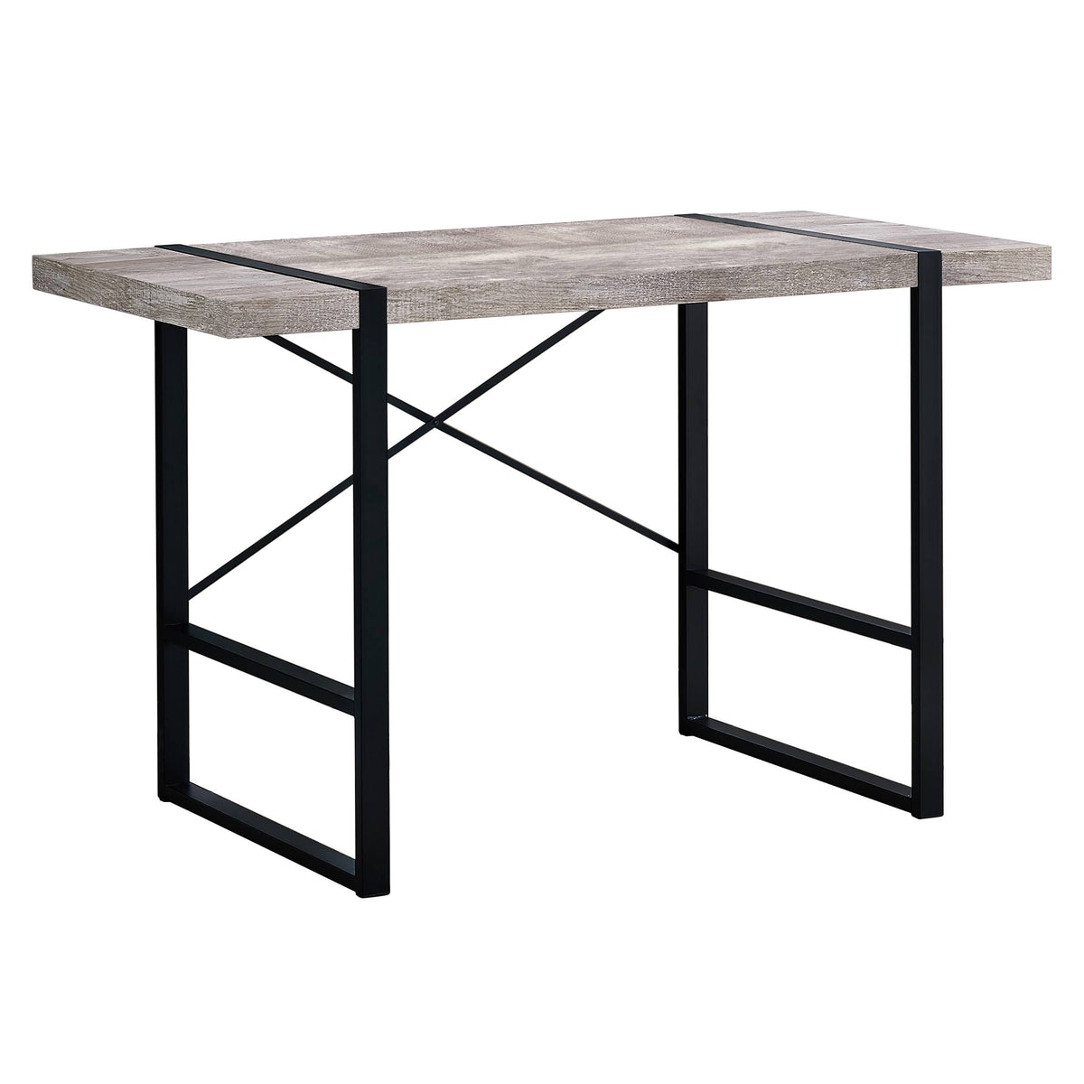 Taupe Black Particle Board Metal Computer Desk D917080