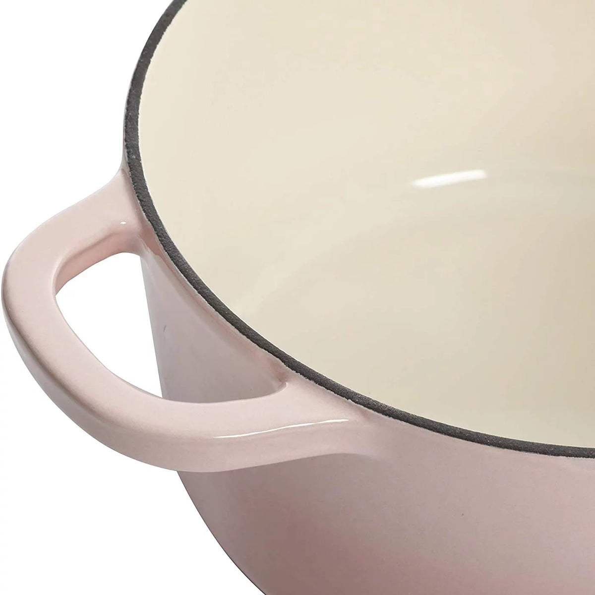Blush Pink 5 Quart Enamel Cast Iron Dutch Oven Q648428
