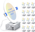 12 Pack 6 Inch Dimmable Canless LED Recessed Lighting with Junction Box H604