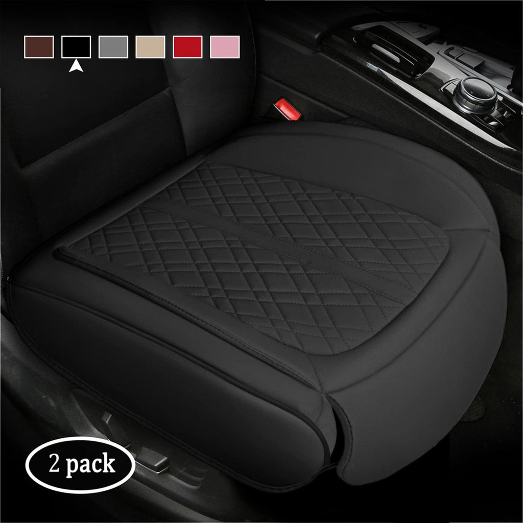 2Piecs PU Leather Car Seat Cover Protector with Footrest (Red) K57213