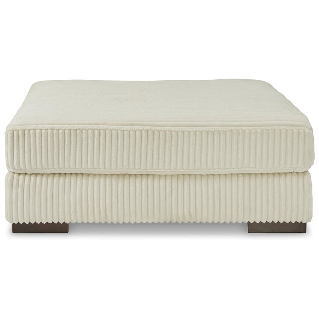 Oversized Fabric Accent Ottoman in Ivory X423959