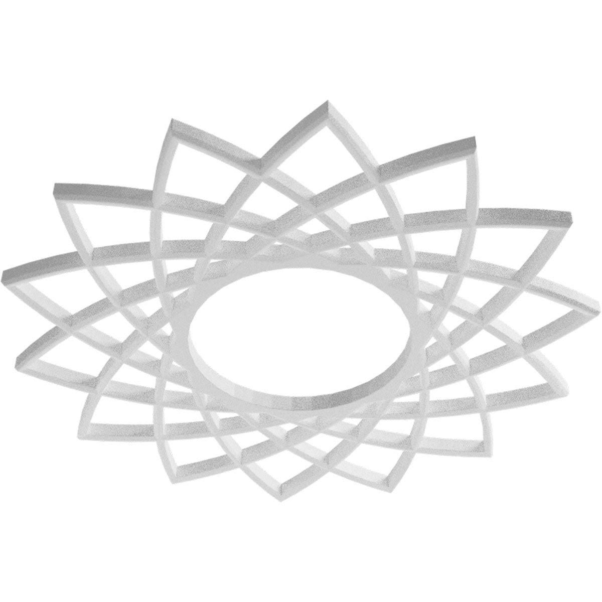 32x22OD x 12 3/8x22ID x 1x22P PVC Pierced Ceiling Medallion L761