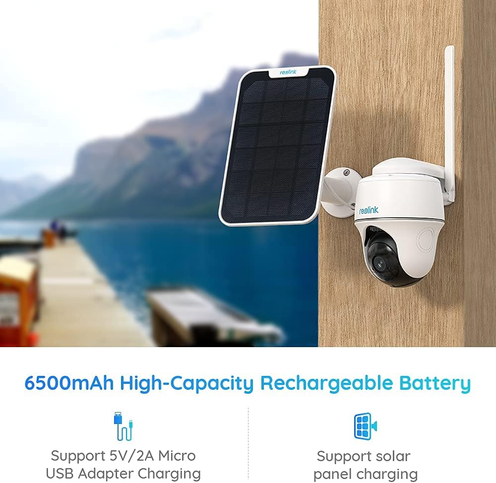 Outdoor Security Camera System Pan Tilt 3G/4G LTE Solar Battery Powered Camera with Solar Panel G498618