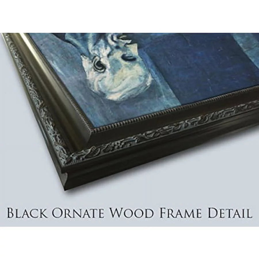 Black Ornate Wood Framed Art Print F4027