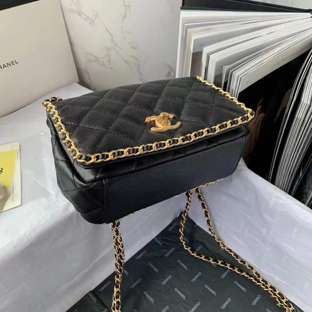 Black Chain Flap Bag O248533