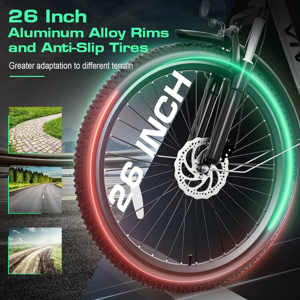 26'' 500W Electric Bike with 48V Removable Battery M3563