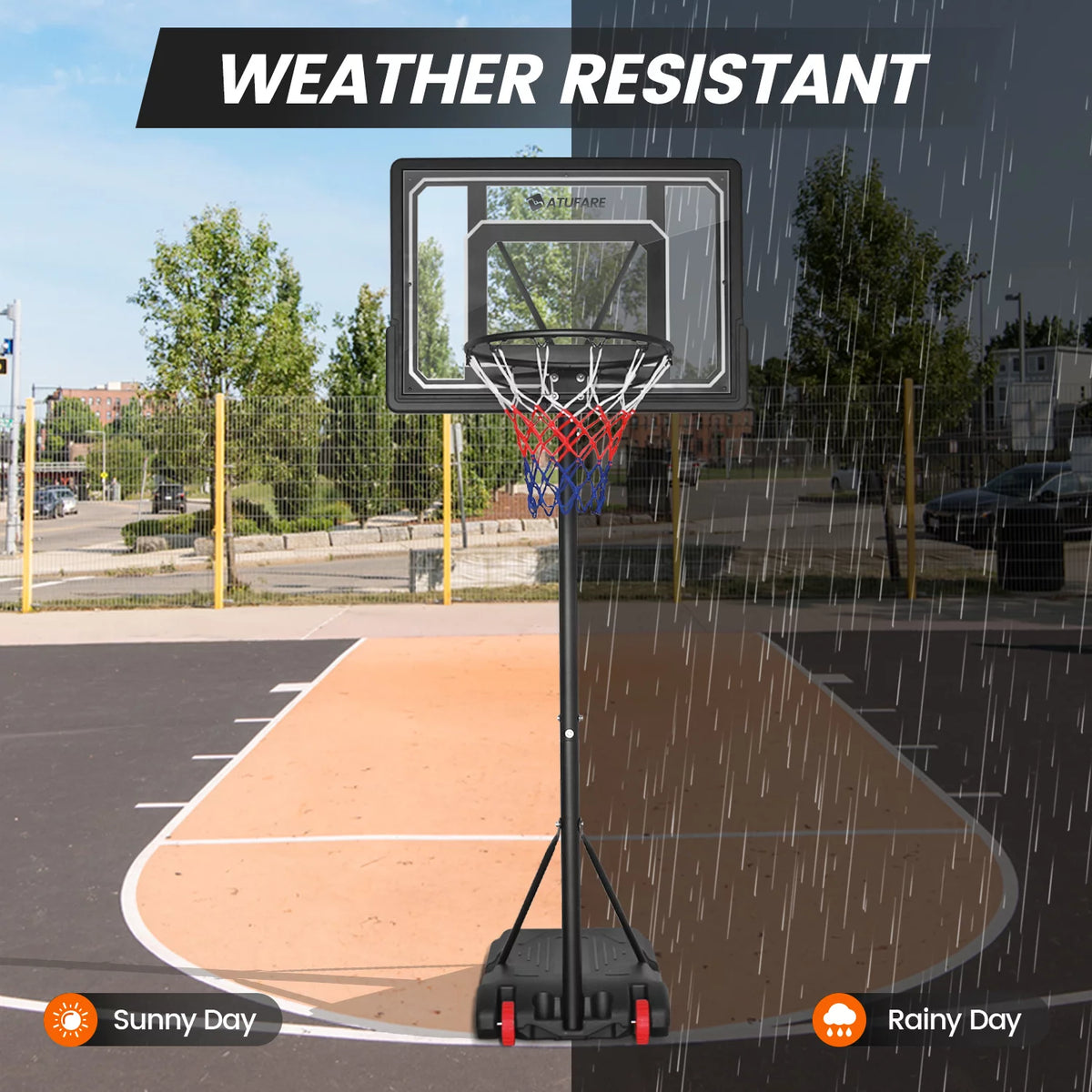 Portable Basketball Hoop & Goal 5 - 7 ft Height Adjustable X239
